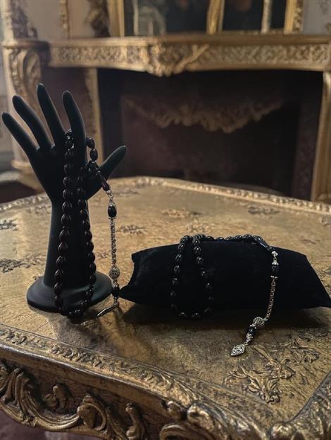 Tesbih Reçine Siyah Tesbih Beyzi Kesim Siyah Rengi Hediyelik