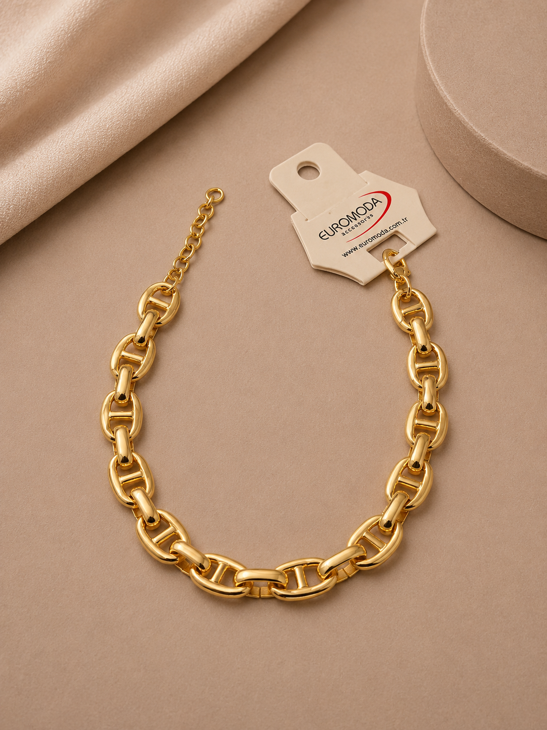 Denizci Zinciri Detaylı Gold Renk Bileklik