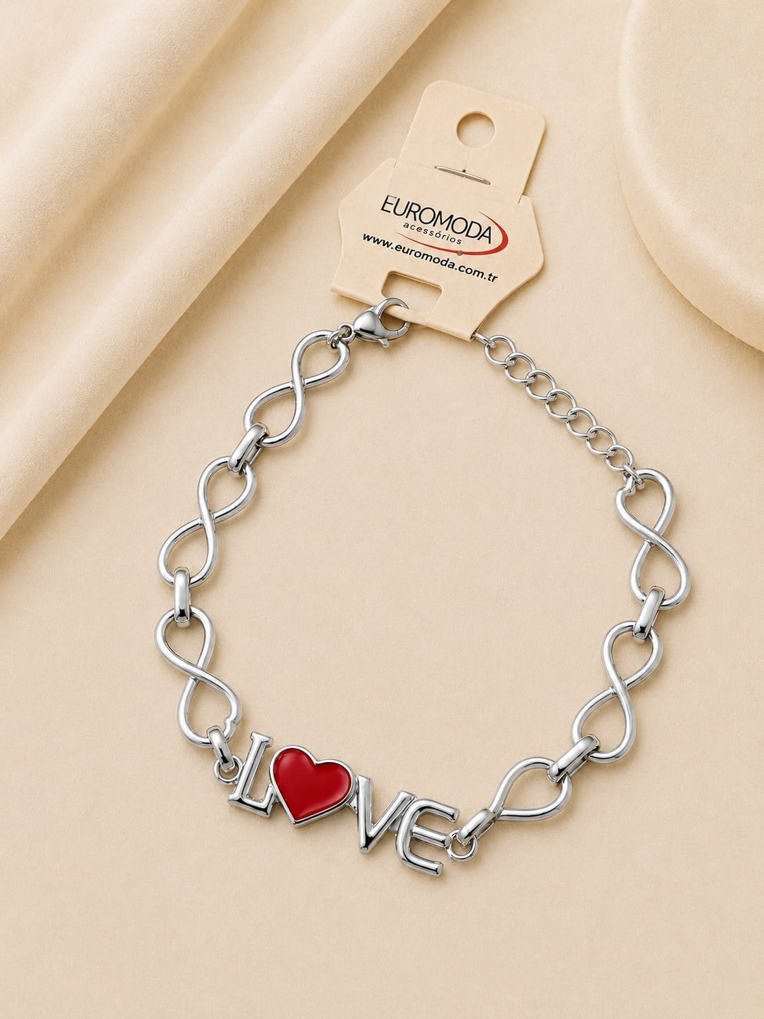 Love Detaylı Şık Zincir Bileklik