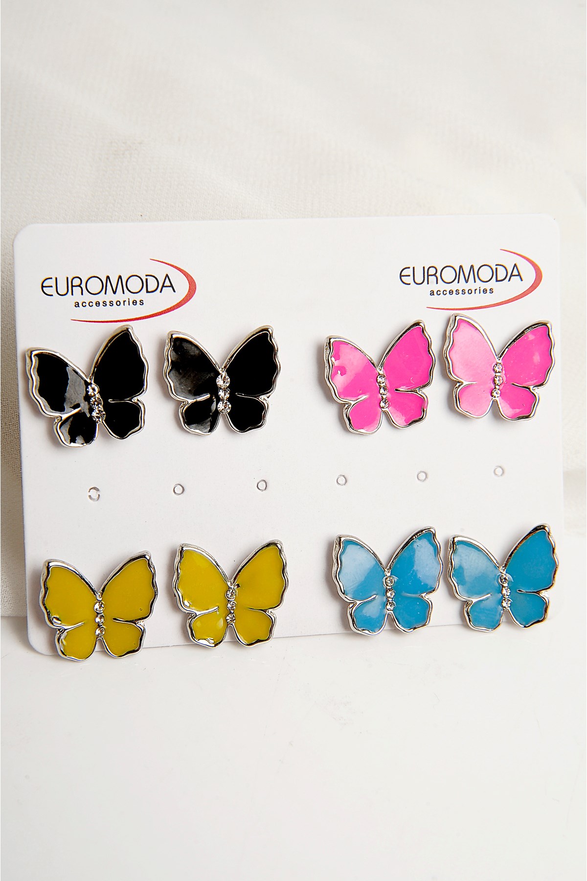 Rengarek Kelebek Küpeler 4lü Set