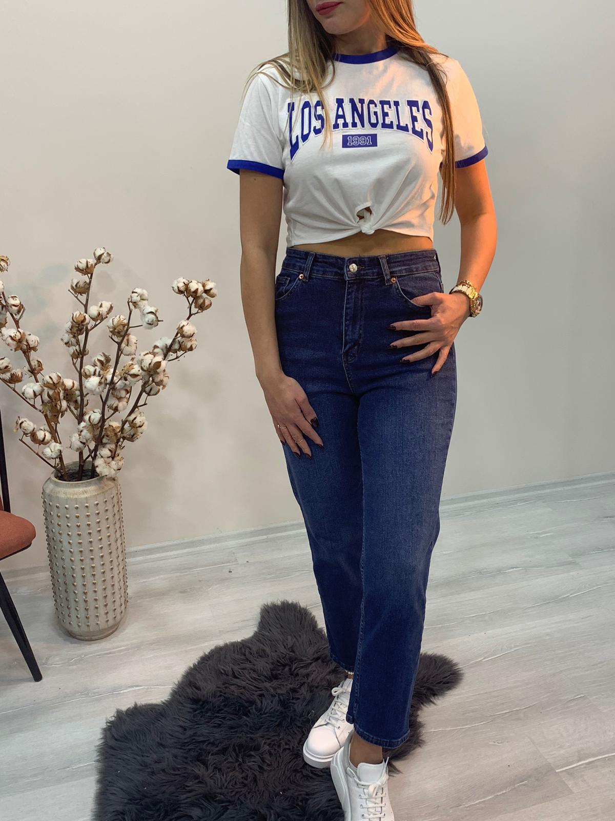 Los Angeles baskılı bağlamalı tişört