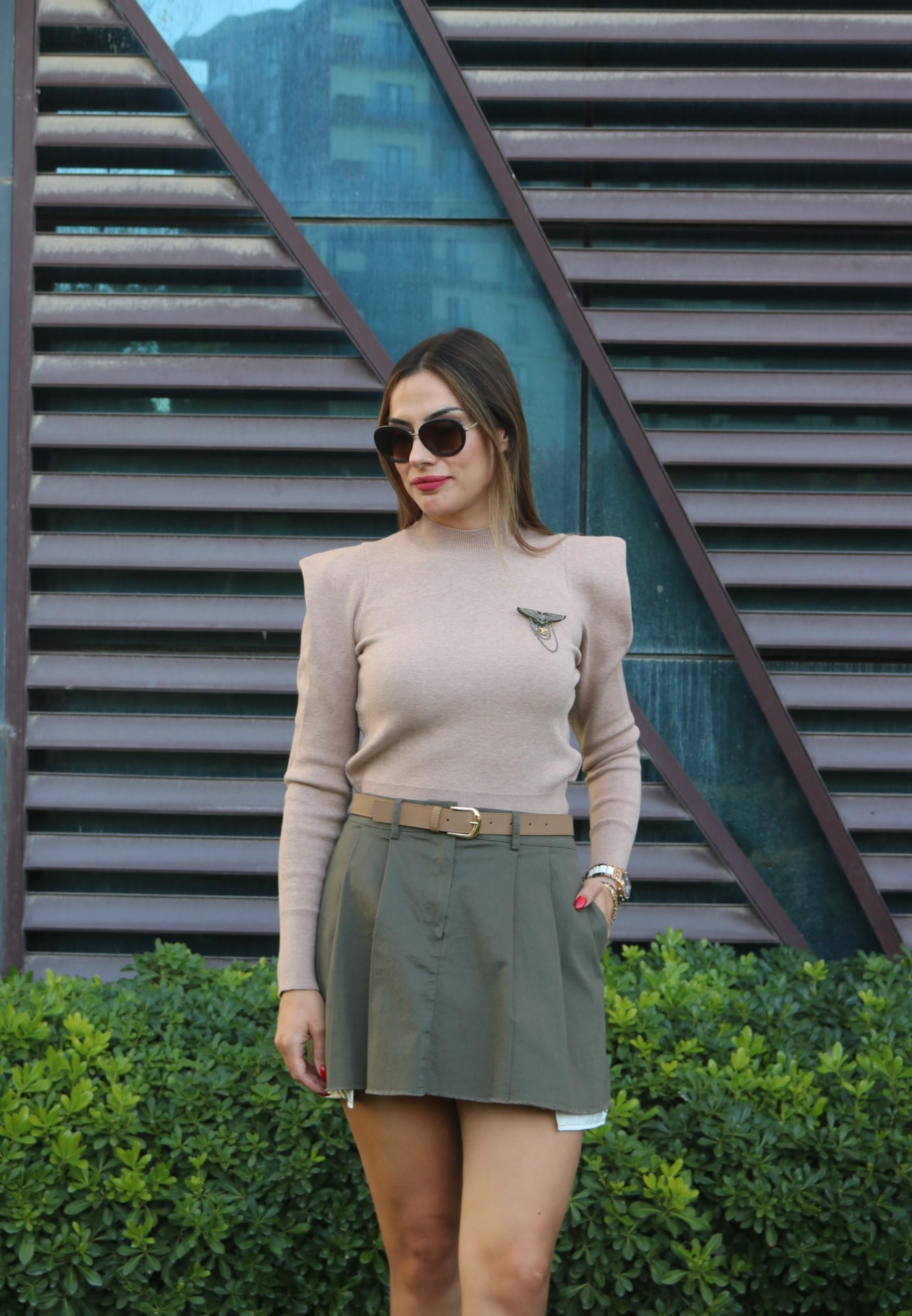 BysoloCollection  Kendinden Geniş Vatkalı Camel Kazak