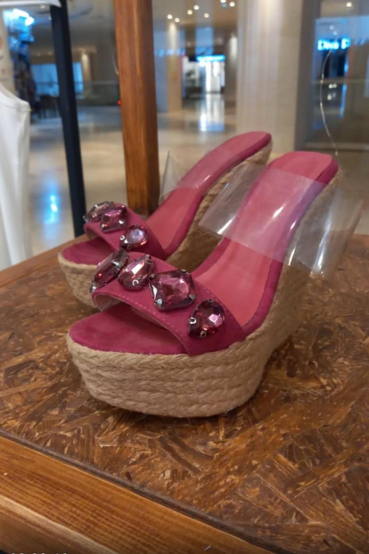 BB Fashion Shoes Özel Tasarım Hasır Dolgu Terlik
