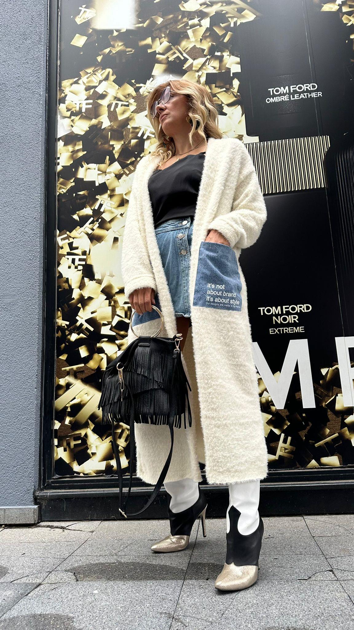 Butik Exvoto Premium Peluş Hırka