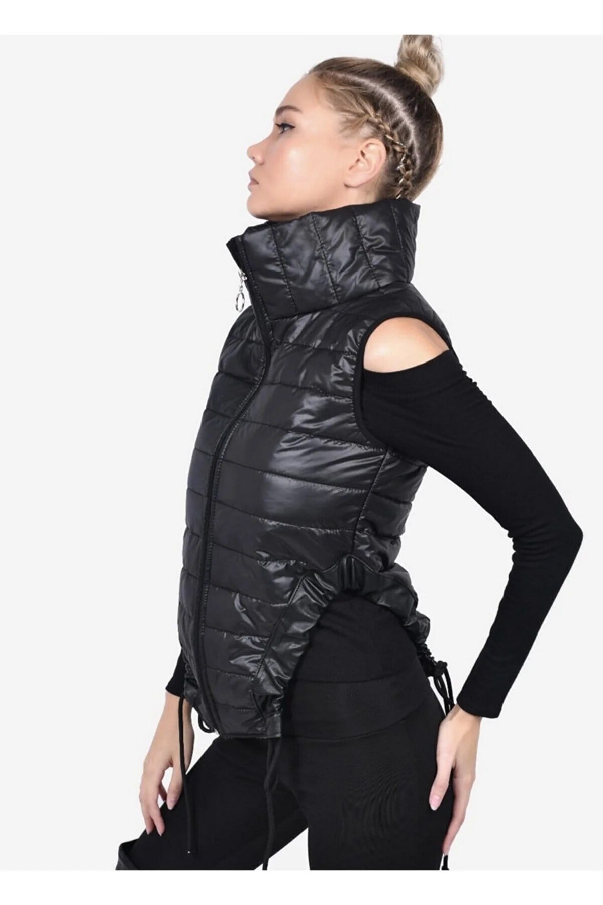 Dqmane Kadın Siyah Şişme Yelek