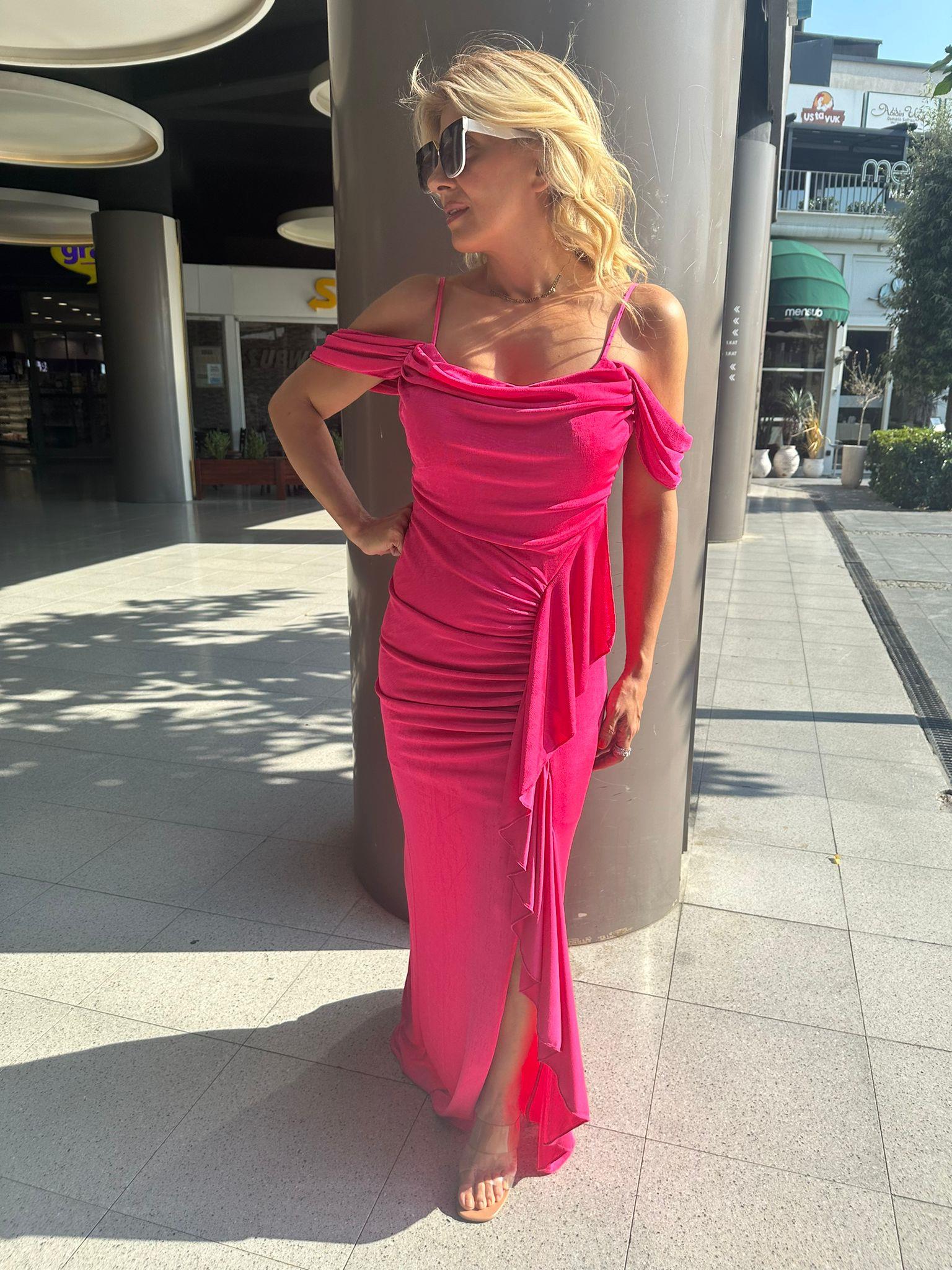 Exp24 Licra Elbise Drapeli