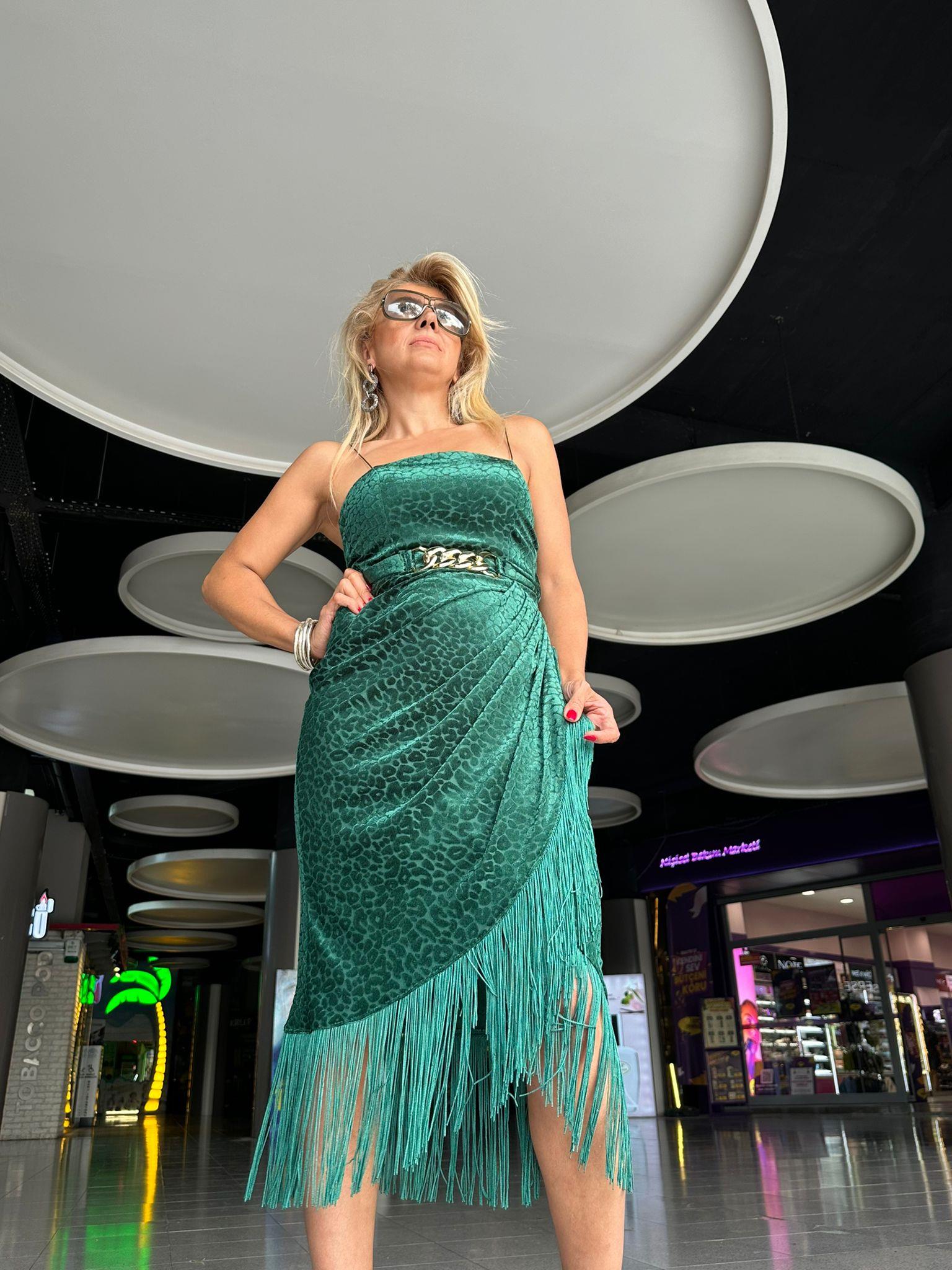 Exp24 Tasarım Kadife Elbise