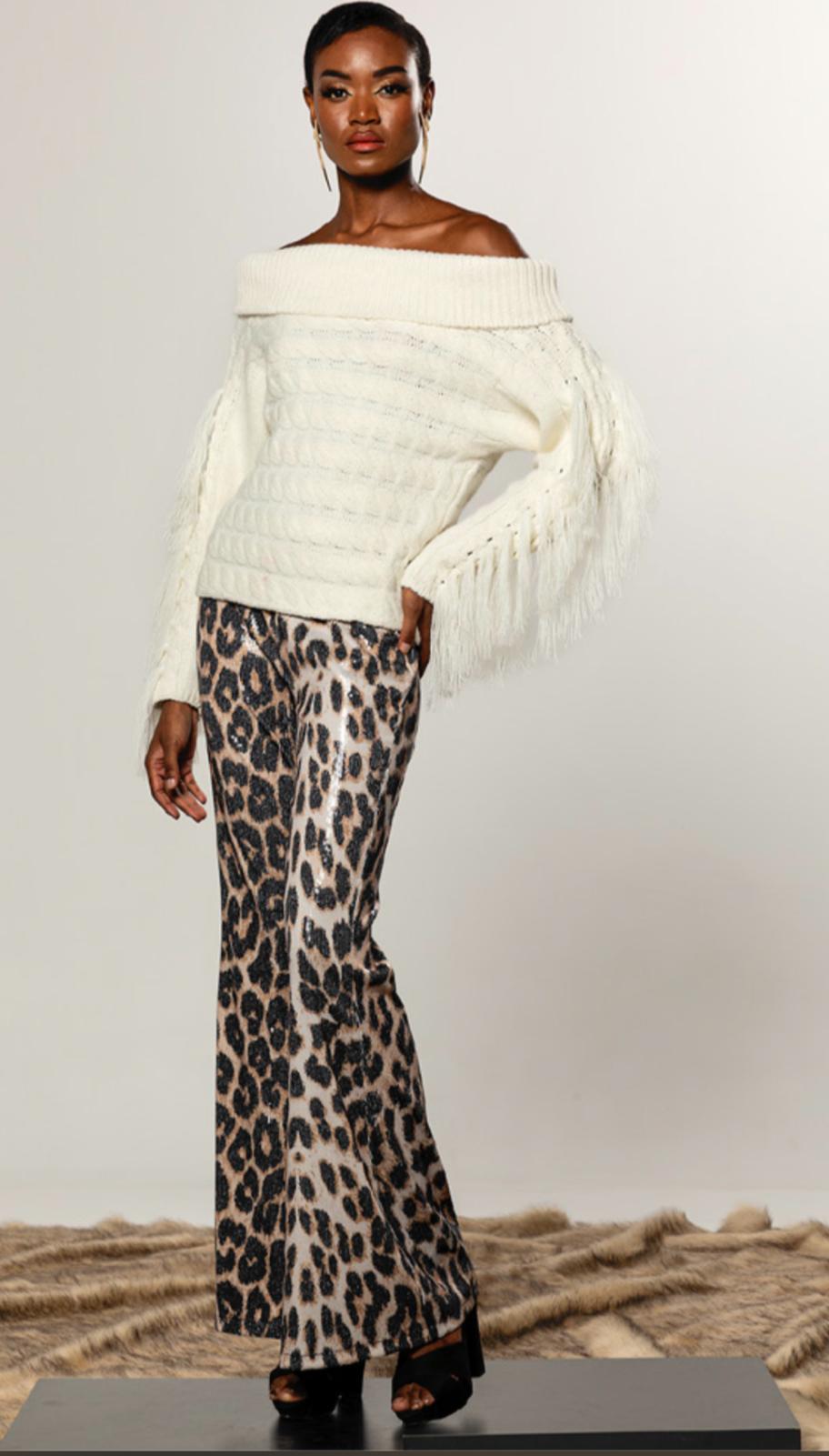 İmza 24K11025 Leopar Desenli Pantolon