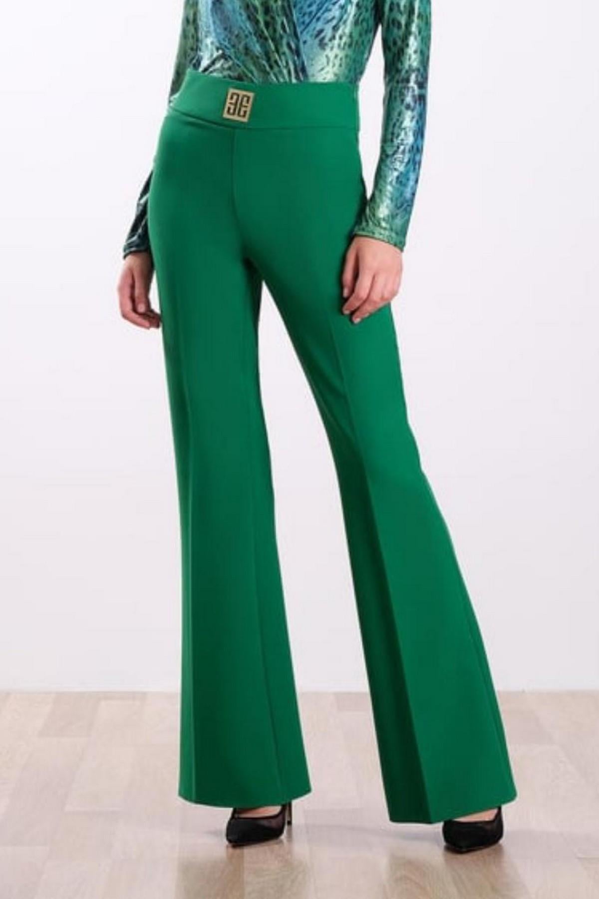 Krep Kumaş Pantolon Yeşil