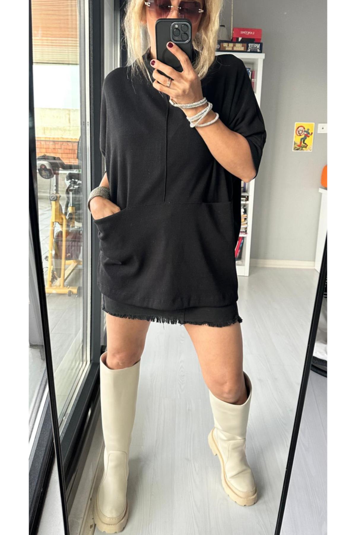 Rahat Kalıp Örme Kumaş Tunik