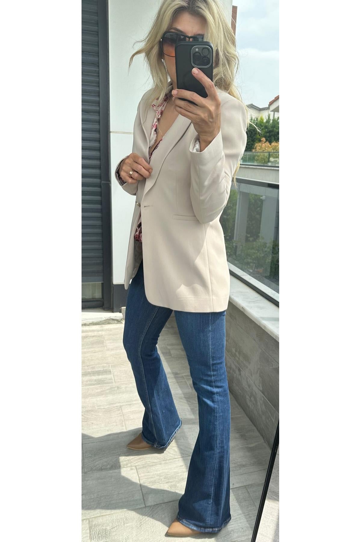 Astarlı Krep Kumaş Ceket