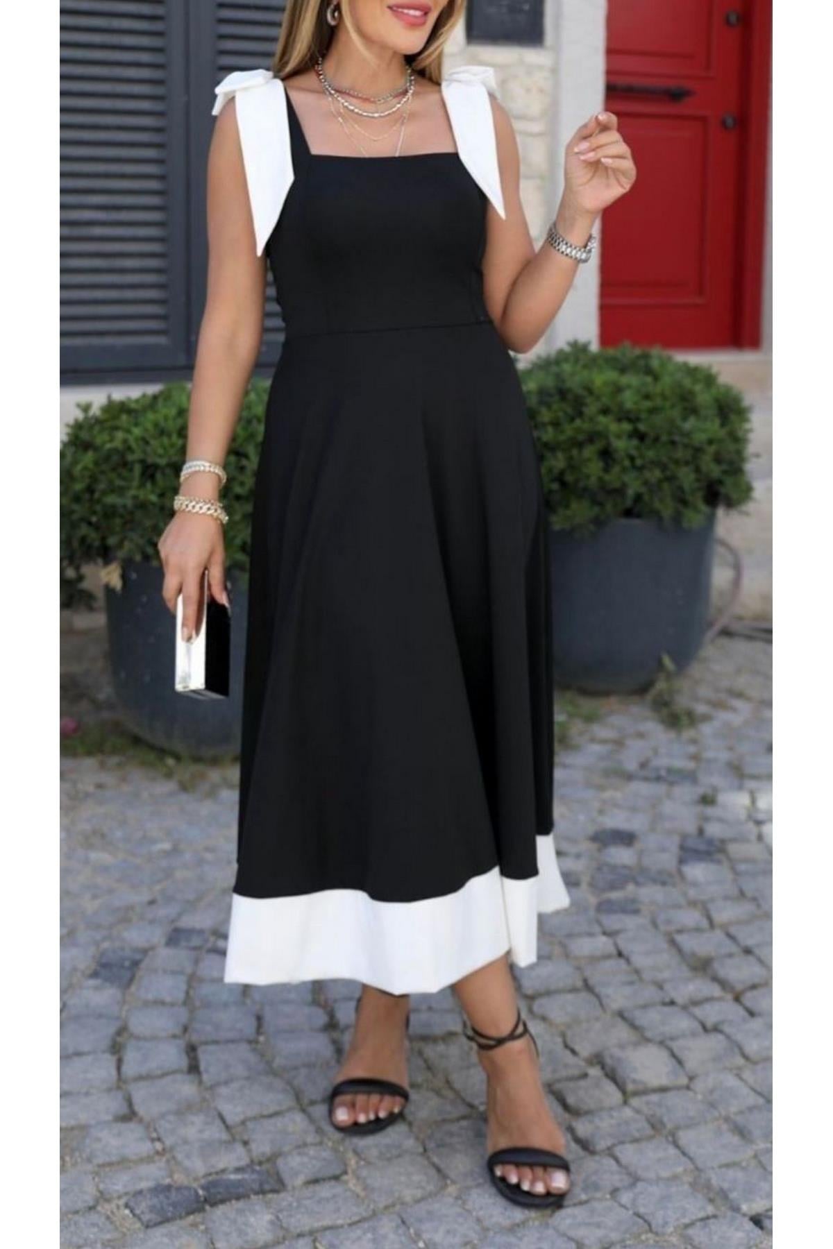 BColl Askı Fiyonk Elbise Micro Kumaş