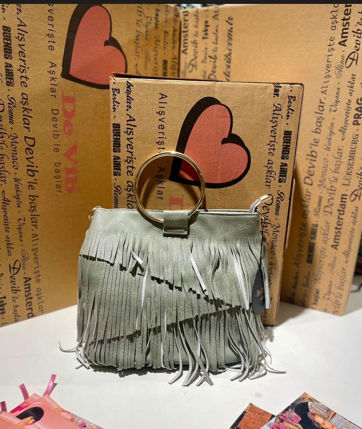 Devib Deri Çanta Püskül Tasarım