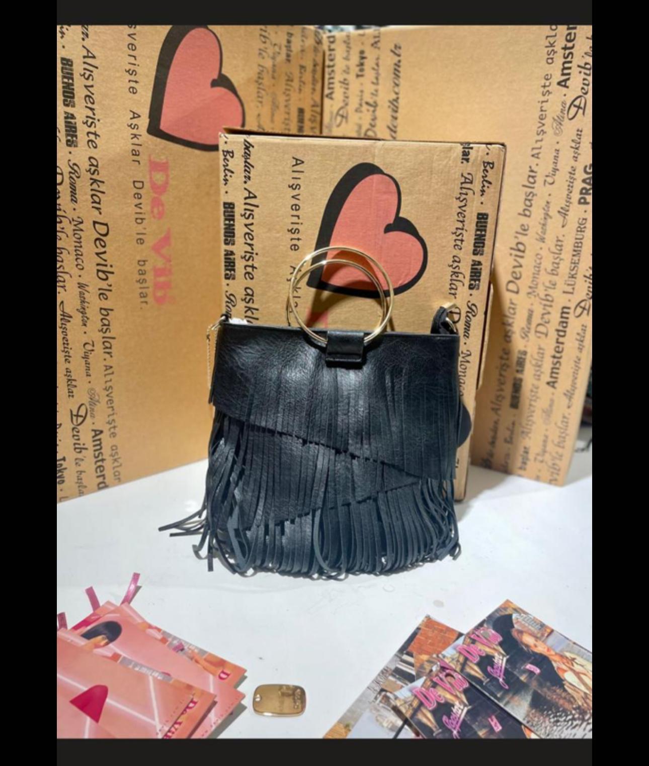 Devib Deri Çanta Püskül Tasarım