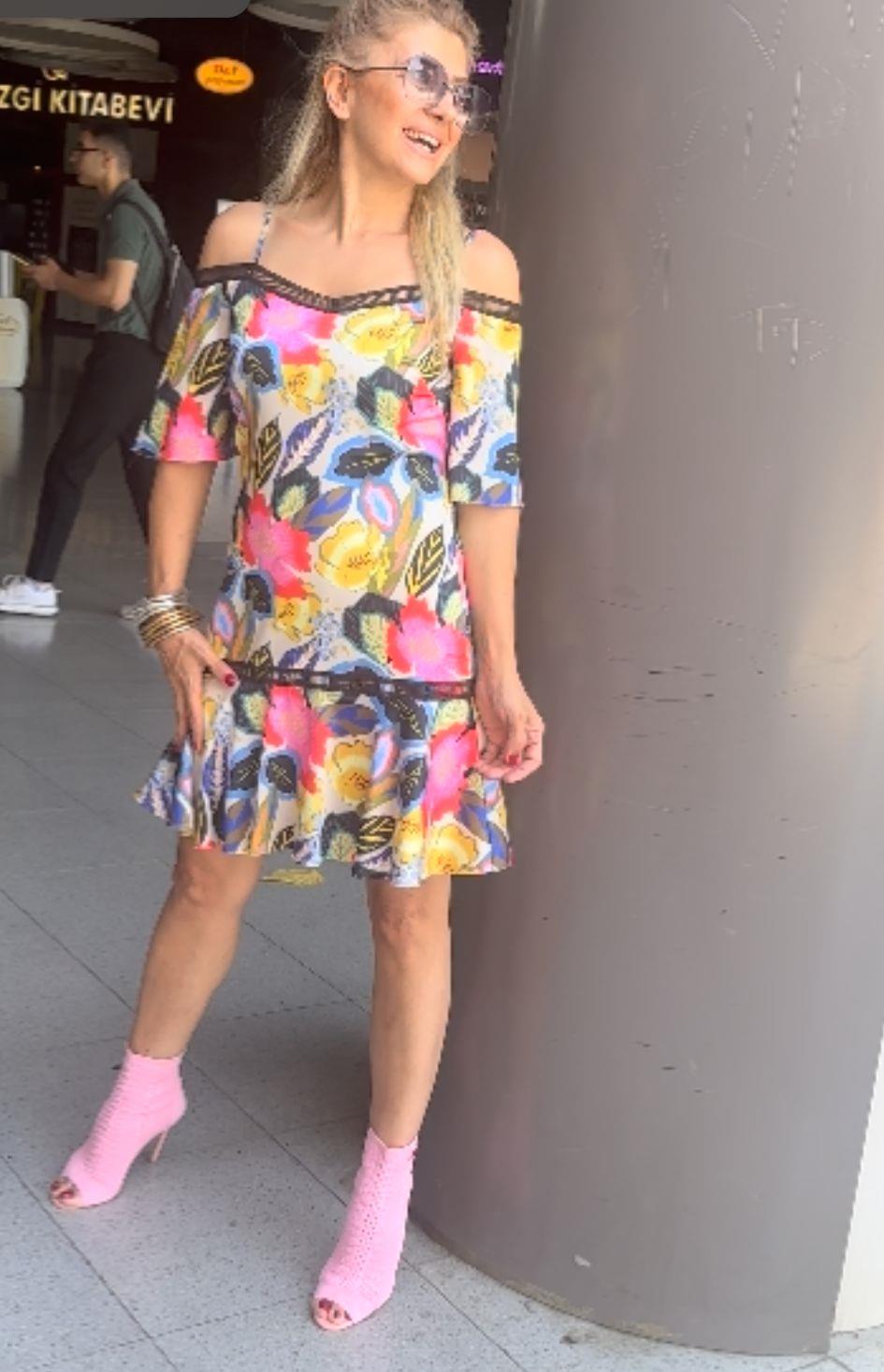 Exp24 Saten Doku Elbise