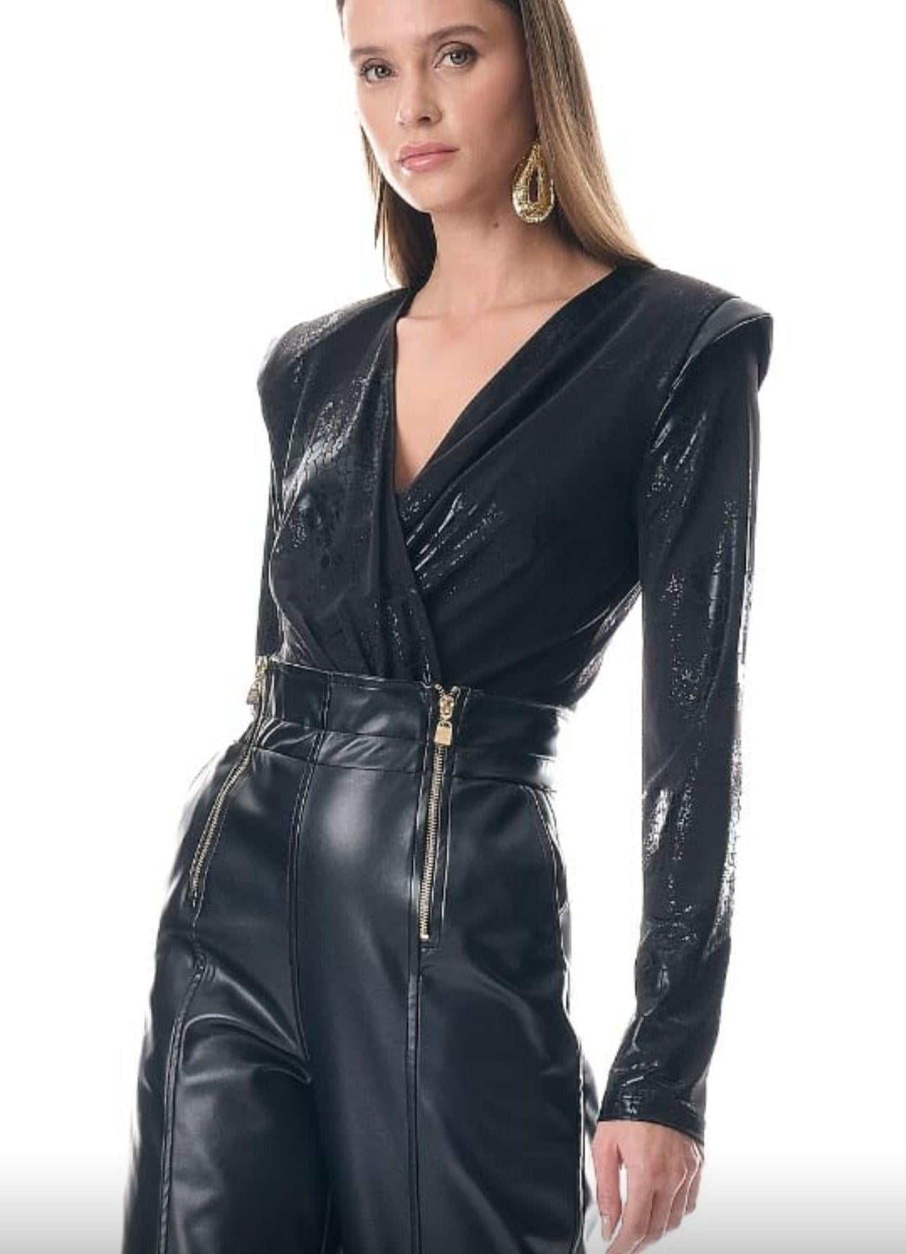 Explosion 18795 deri detay bluz