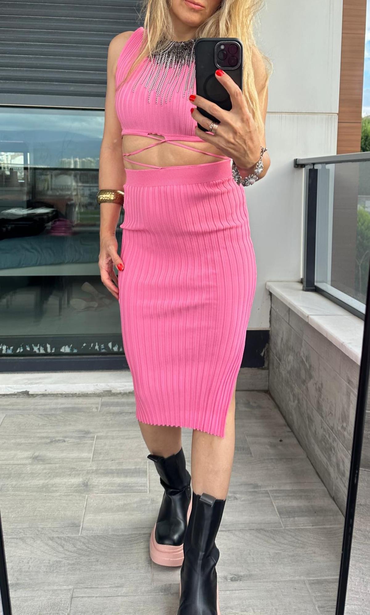 İkili Triko Etekli Takım