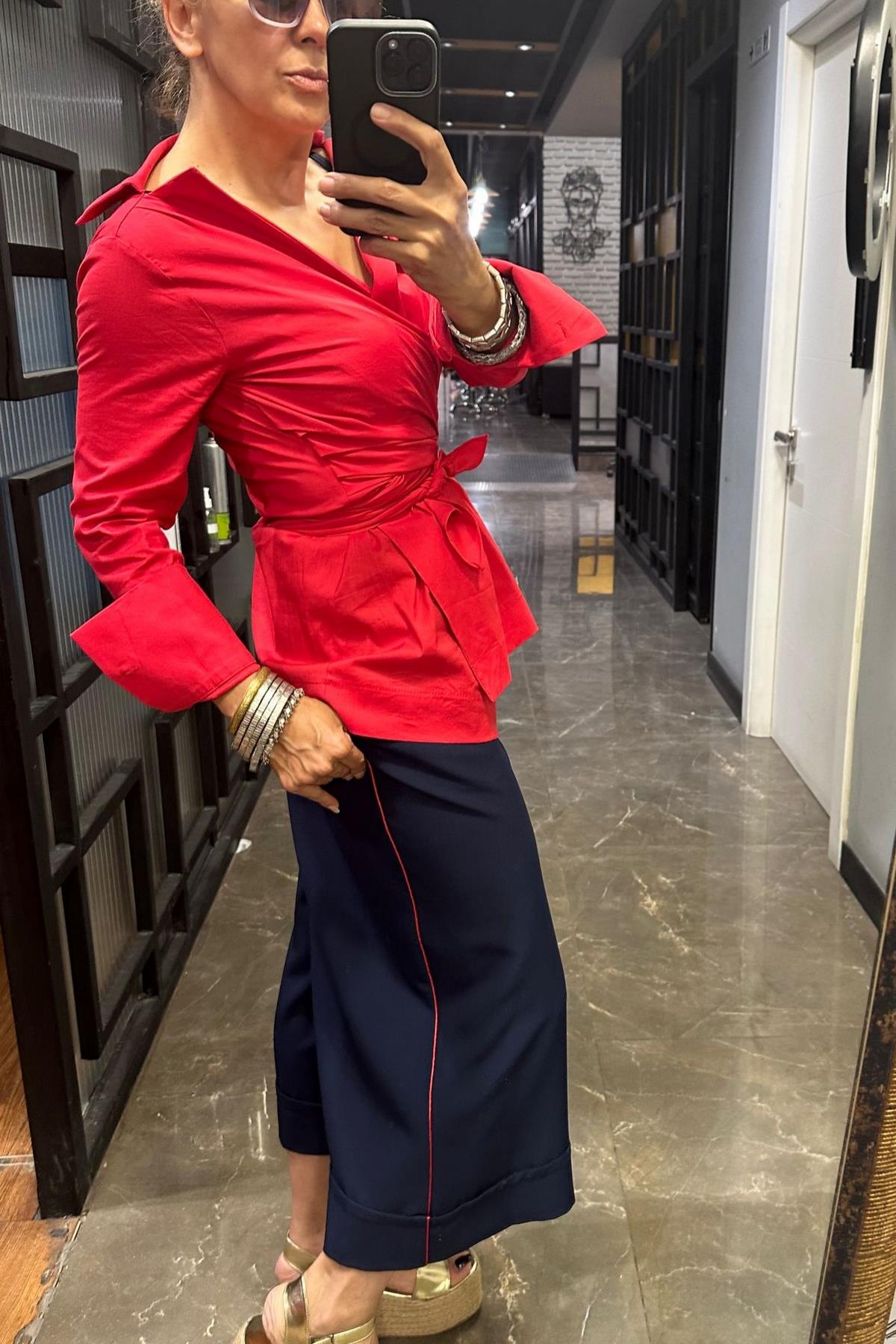 İmza 24 Bermuda Kırmızı Biyeli