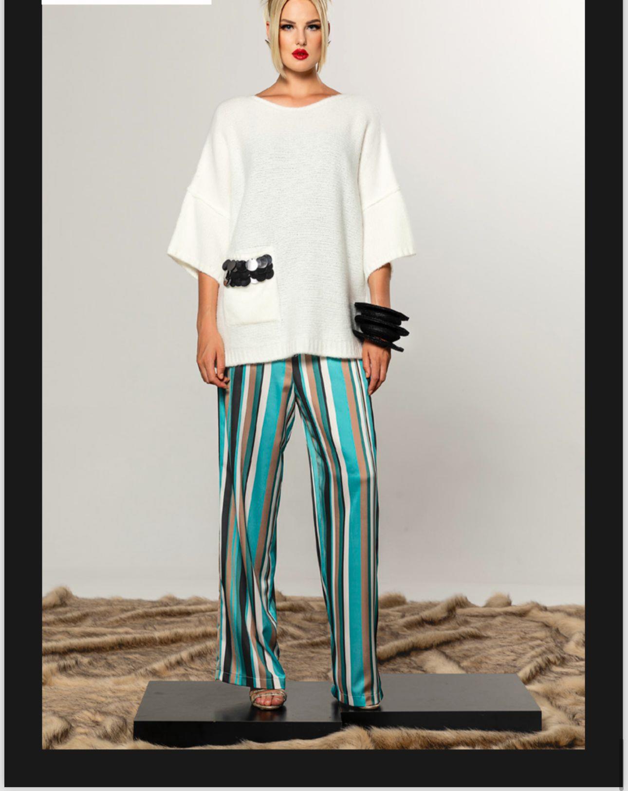 İS24K11018 Cepli Triko Kazak