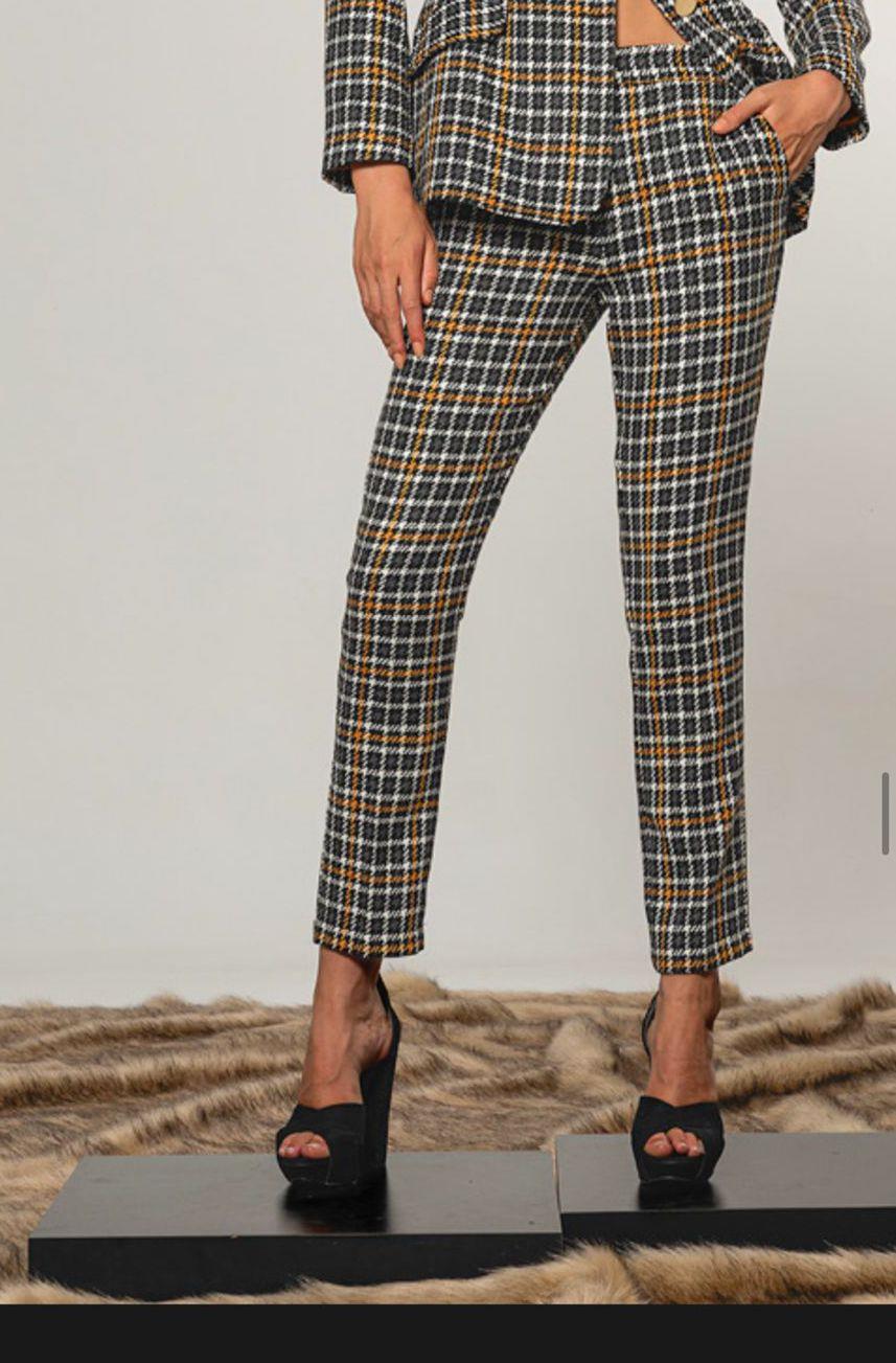 İS24K2262-1011 Klasik Pantolon Yün Kumaş Ekose
