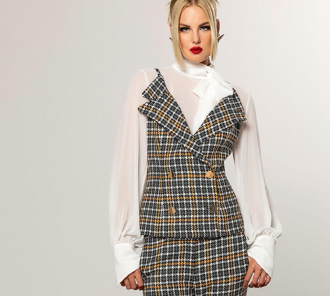 İS24K7286 Şifon Bluz