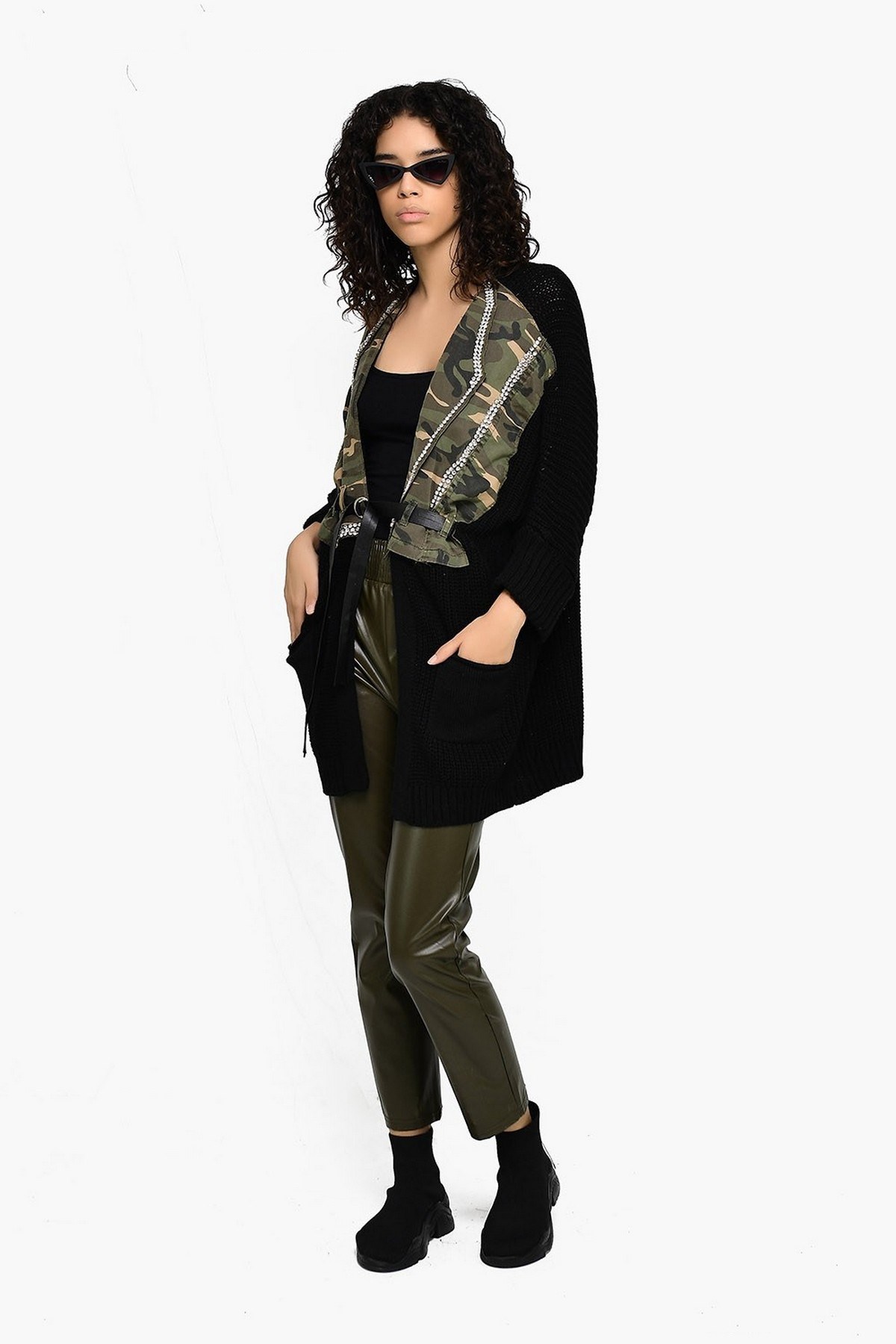 Kamuflaj Selanik Örgü  Siyah