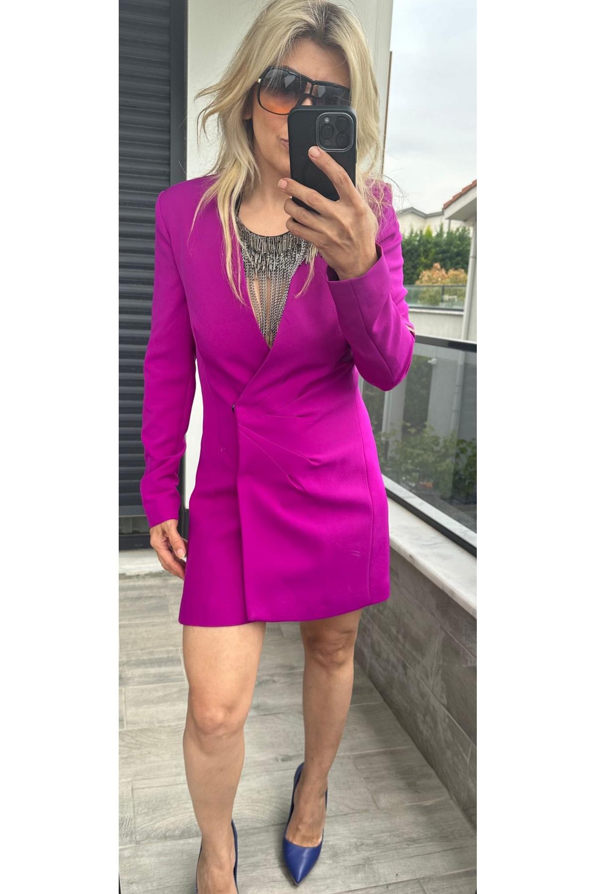 Kruvaze Ceket Elbise