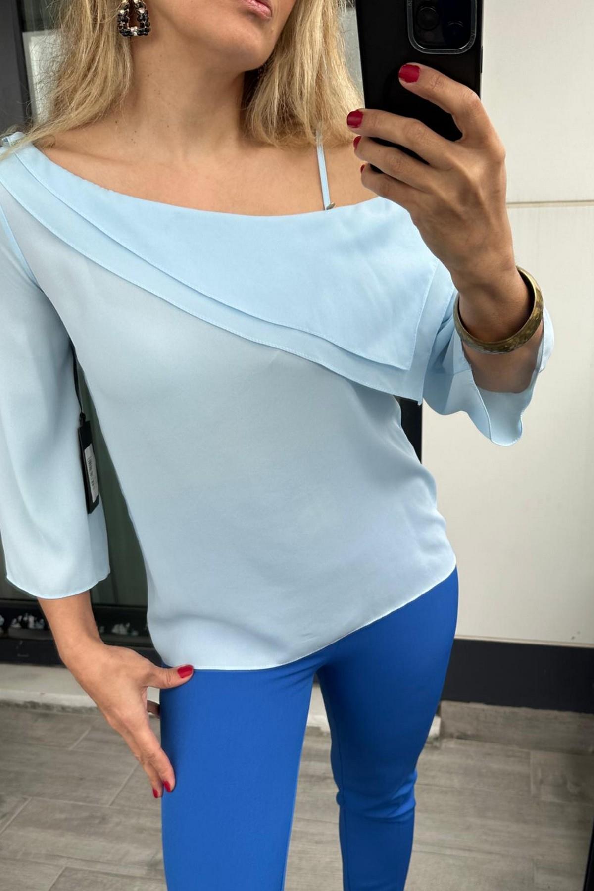 Şifon Bluz İp Askılı