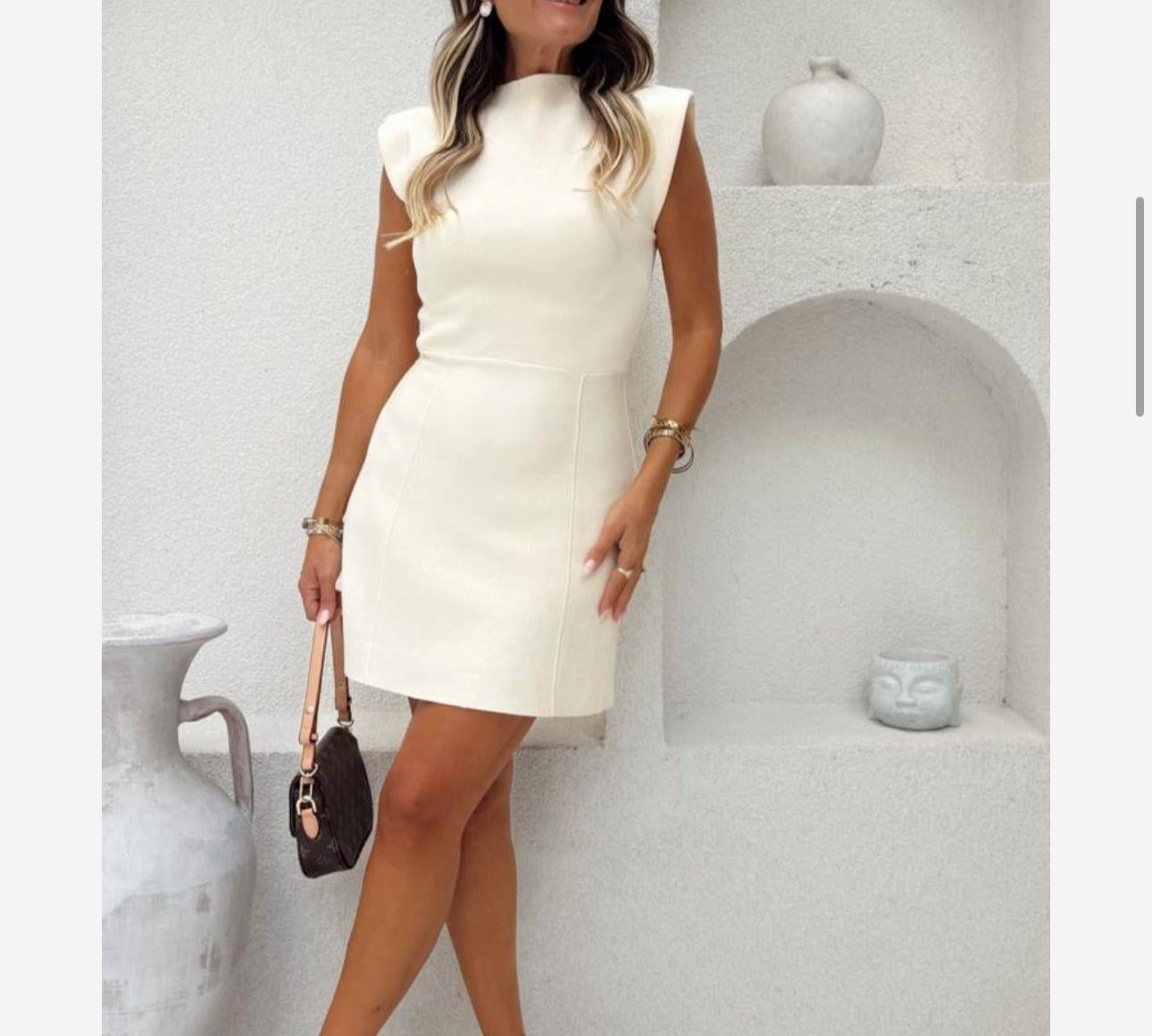 ZR TRİKO ELBİSE Ekru