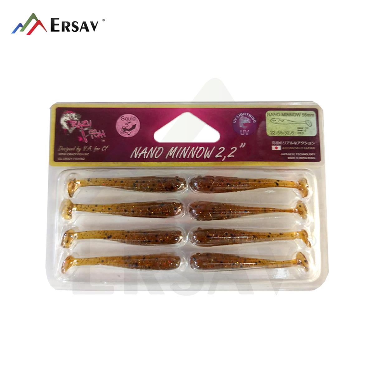 Crazy Fish Nano Minnow 2.2 55 mm Silikon Yem C:32