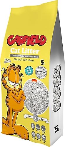 Garfield 5L Naturel Doğal Kokusuz Bentonit Kedi Kumu