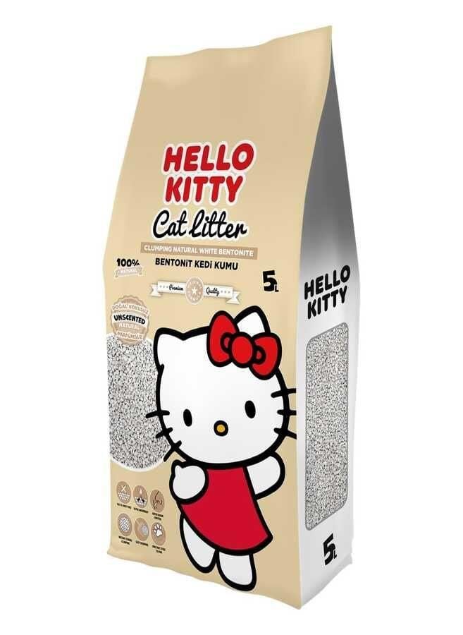 Hello Kity 5L Naturel Doğal Kokusuz Bentonit Kedi Kumu