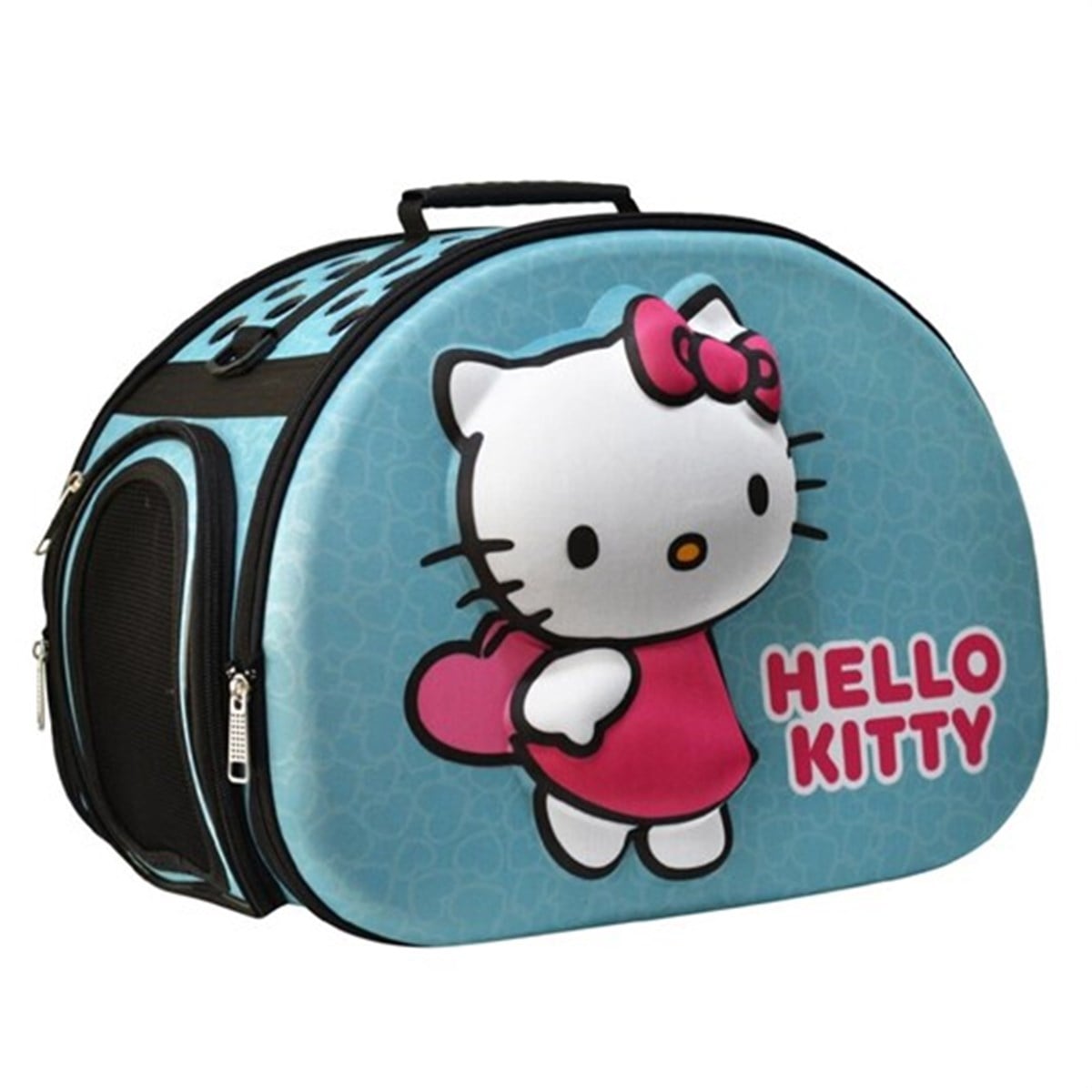 Kedi Taşıma Çantası 3D Eva Hello Kity Kabartmalı Mavi