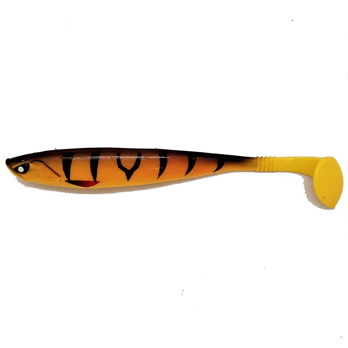 Lucky John Basara 12 cm Leopar Desen Siyah Sırt Silikon Balık