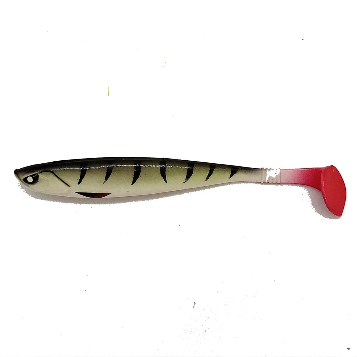 Lucky John Basara 8 cm Siyah Sırt Kırmızı Kuyruk Silikon Balık