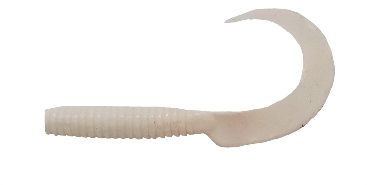 Mr. Twister 10 cm Orak Kuyruk Beyaz Silikon Yem