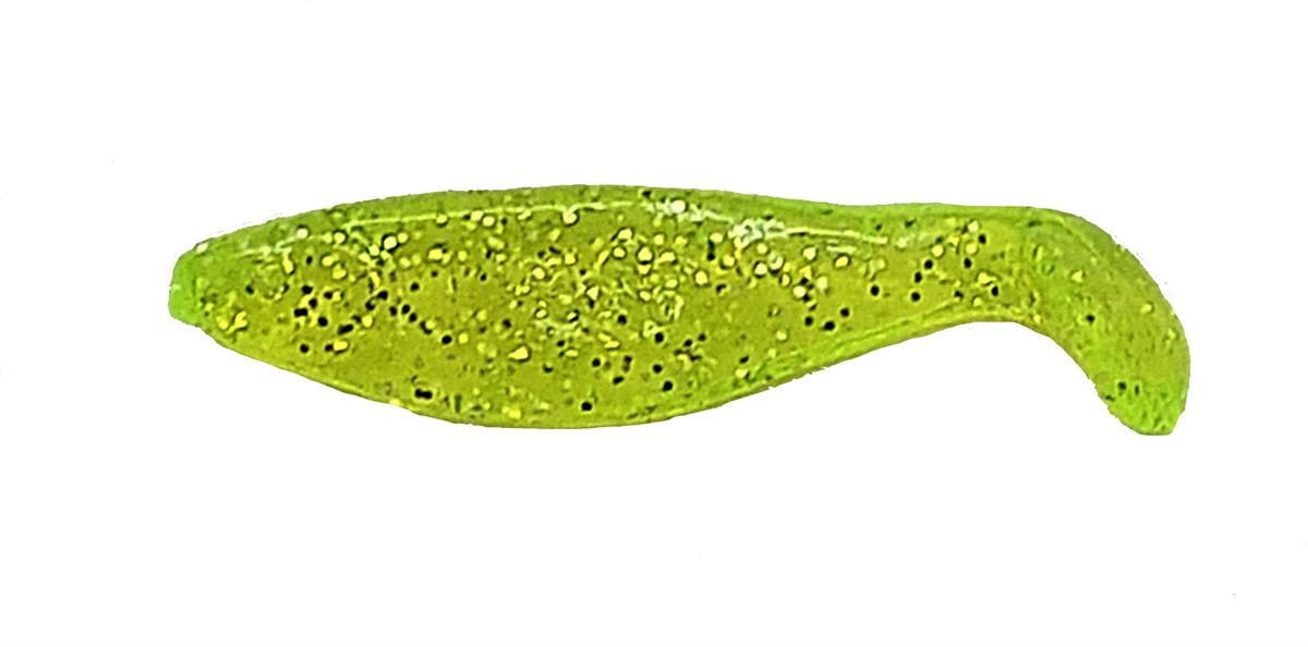 Muhtelif 50 mm Simli Neon Yeşil Silikon Balık