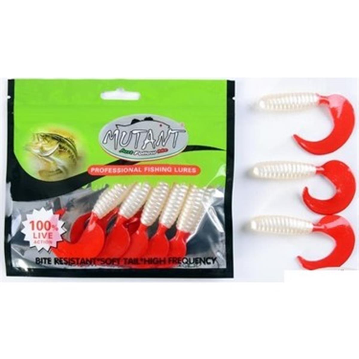 Mutant 3545 Runner Tail 8.2 cm White-Red Silikon