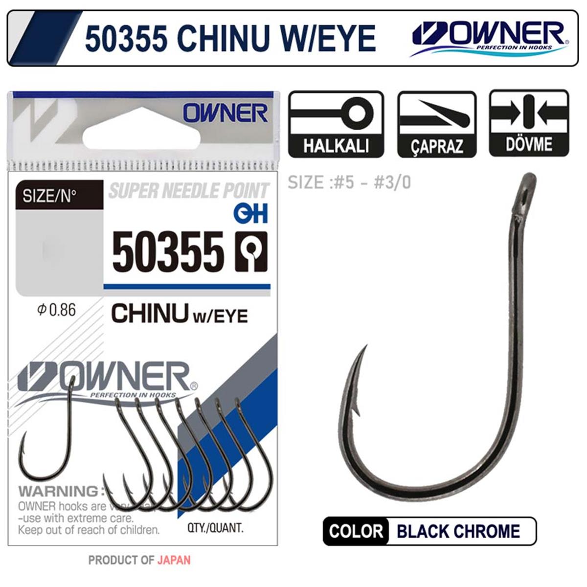 Owner 50355 Chinu w/Eye İğne No:1/0 7 Li Paket