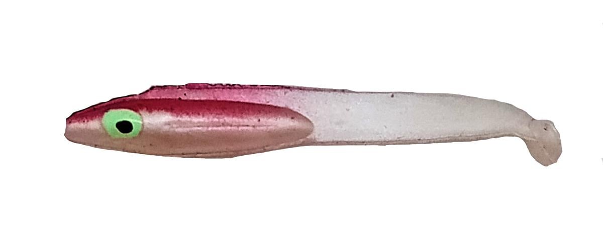 Remixon 45 mm Kırmızılı Beyazlı Raglou Silikon Balık