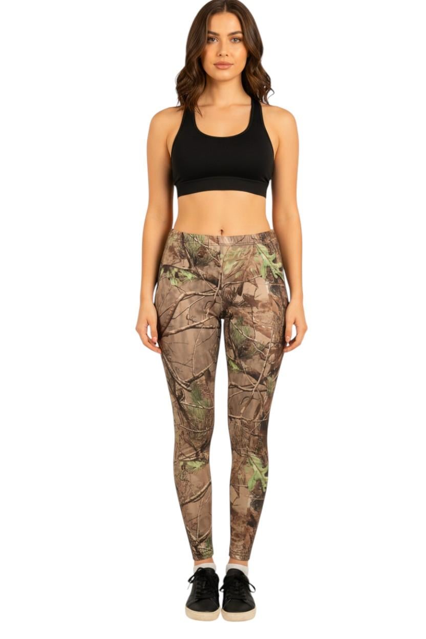 Tayt Kadın Orman Desen