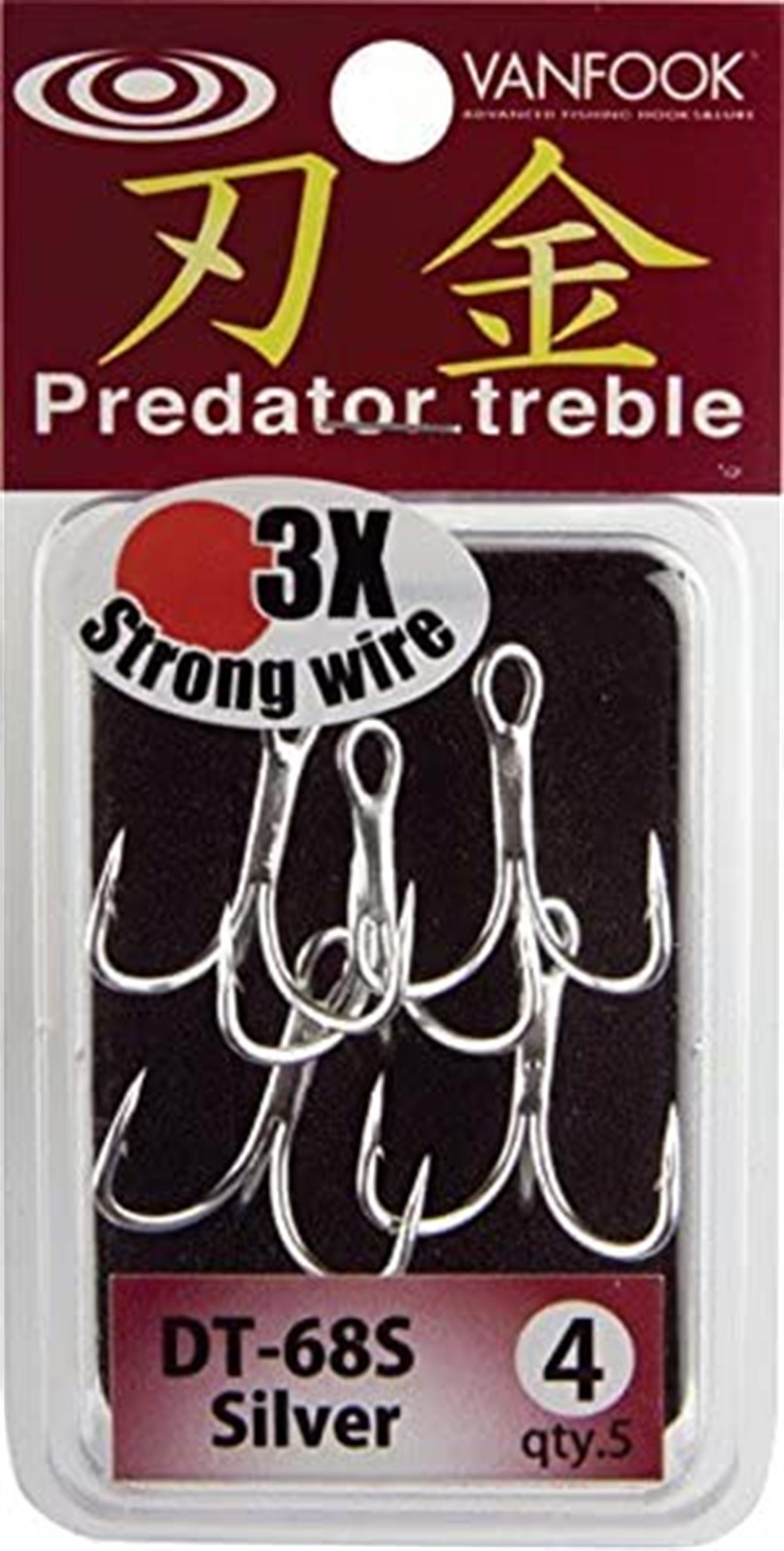 Vanfook Predator Treble 3X DT-68S Güçlü İğne 3 Lü No:1