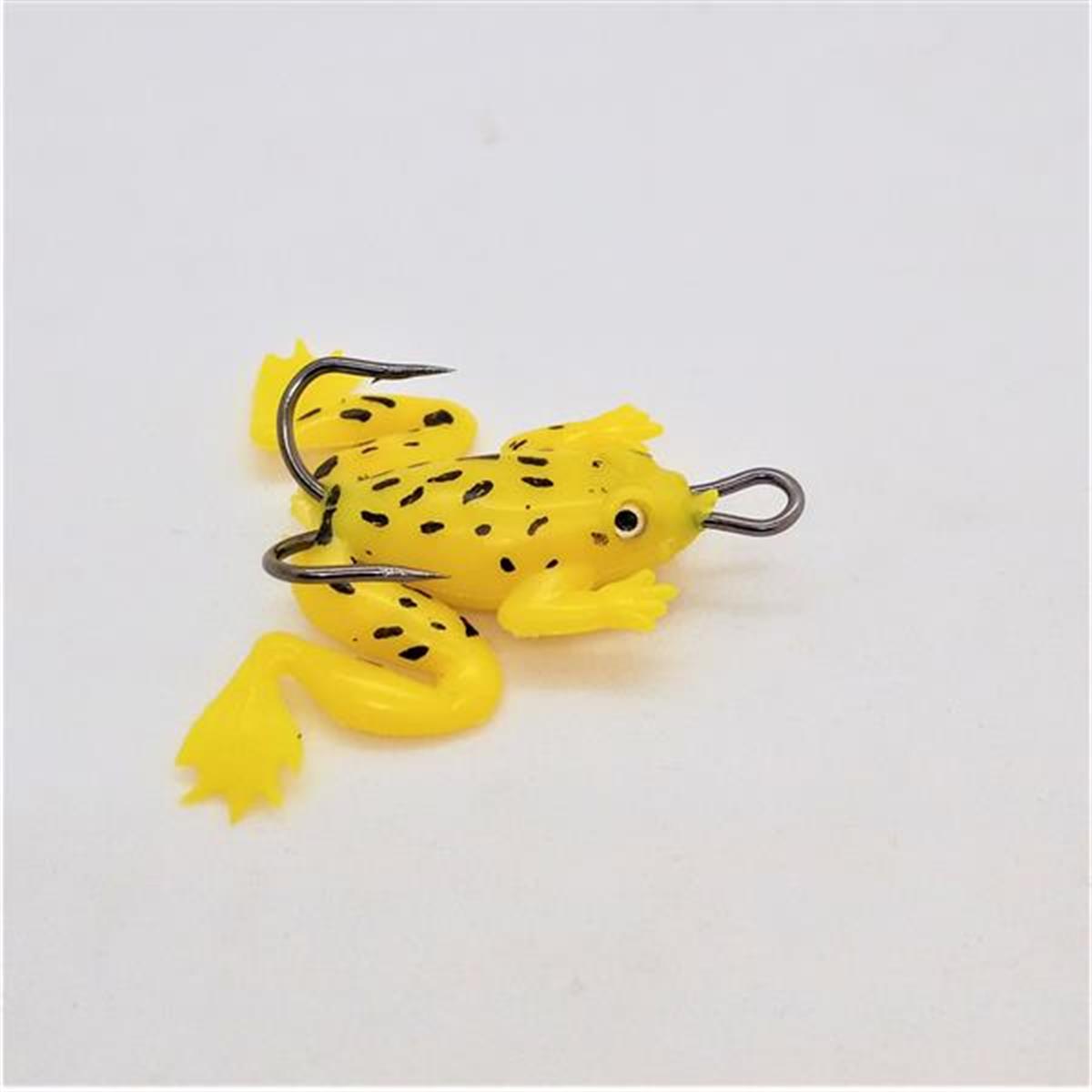40 mm Sarı Çift İğneli Silikon Kurbağa
