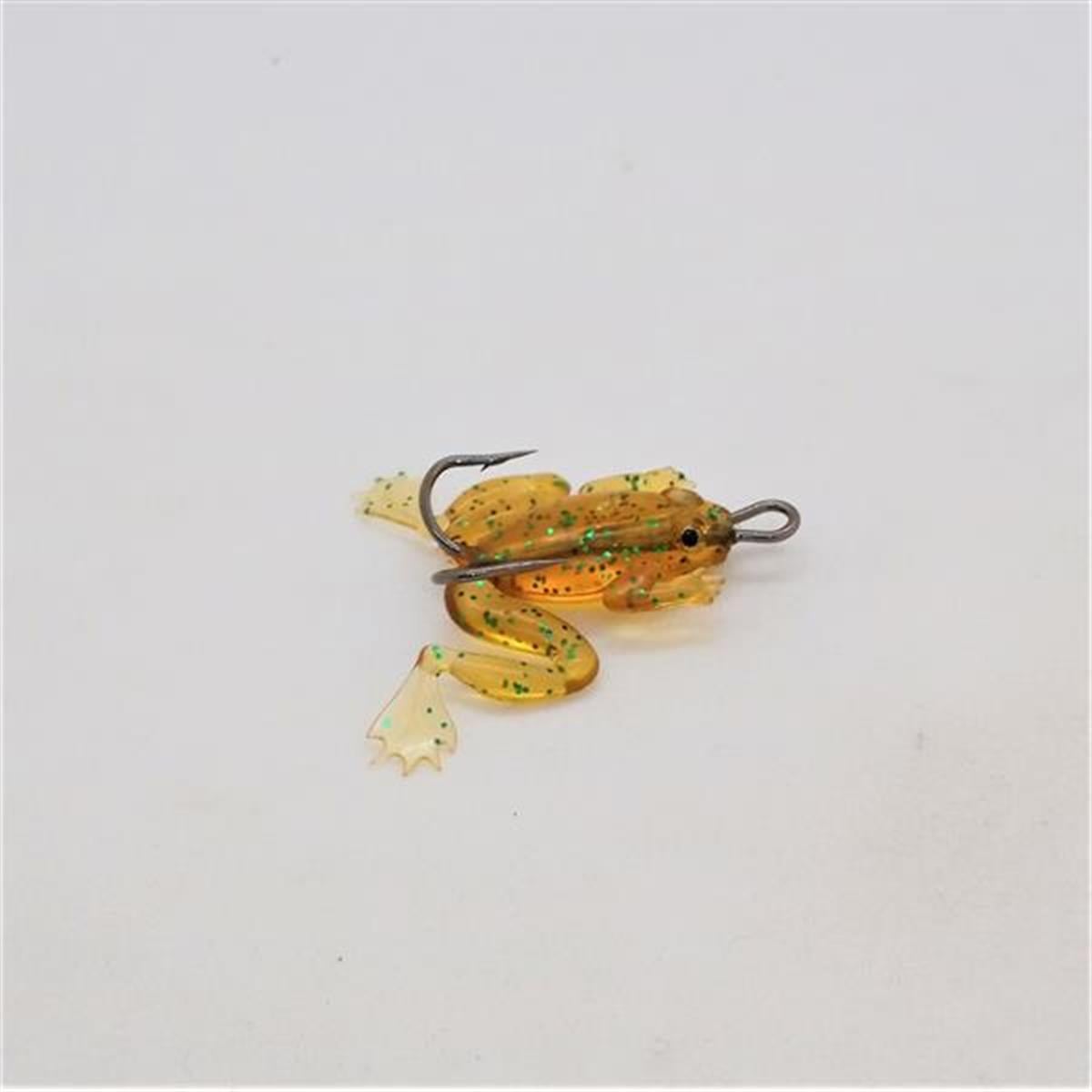 40 mm Turuncu Çift İğneli Silikon Kurbağa