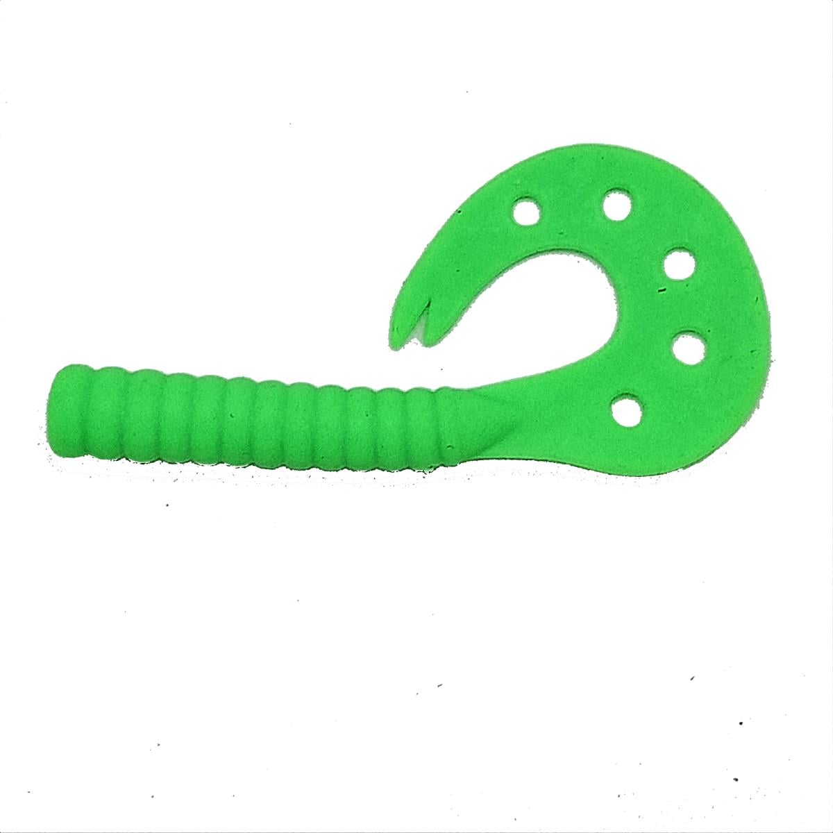 8 cm Yeşil Orak Kuyruk Silikon Yem