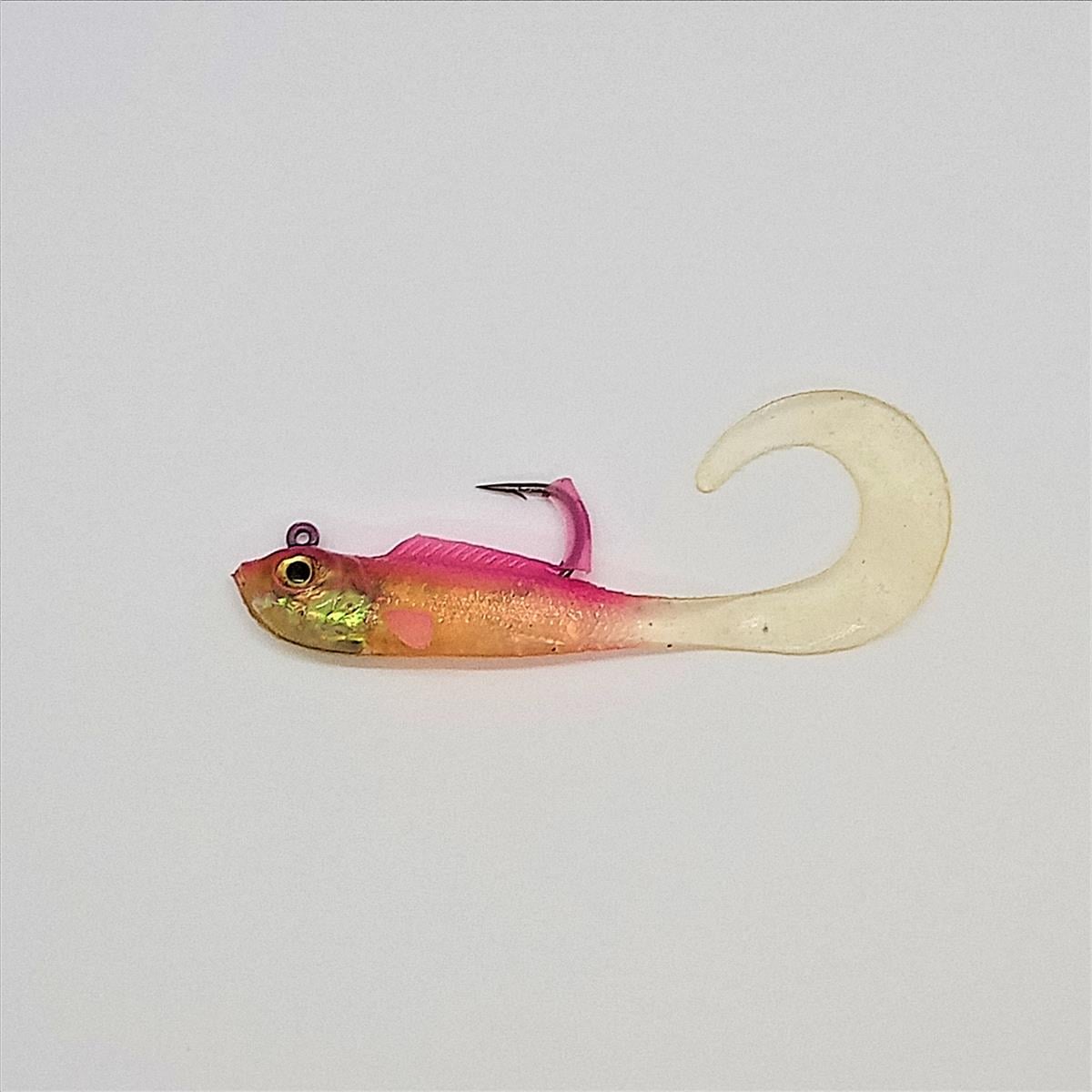 80 mm Pembe Sırt Tek İğne Orak Kuyruk Silikon Balık