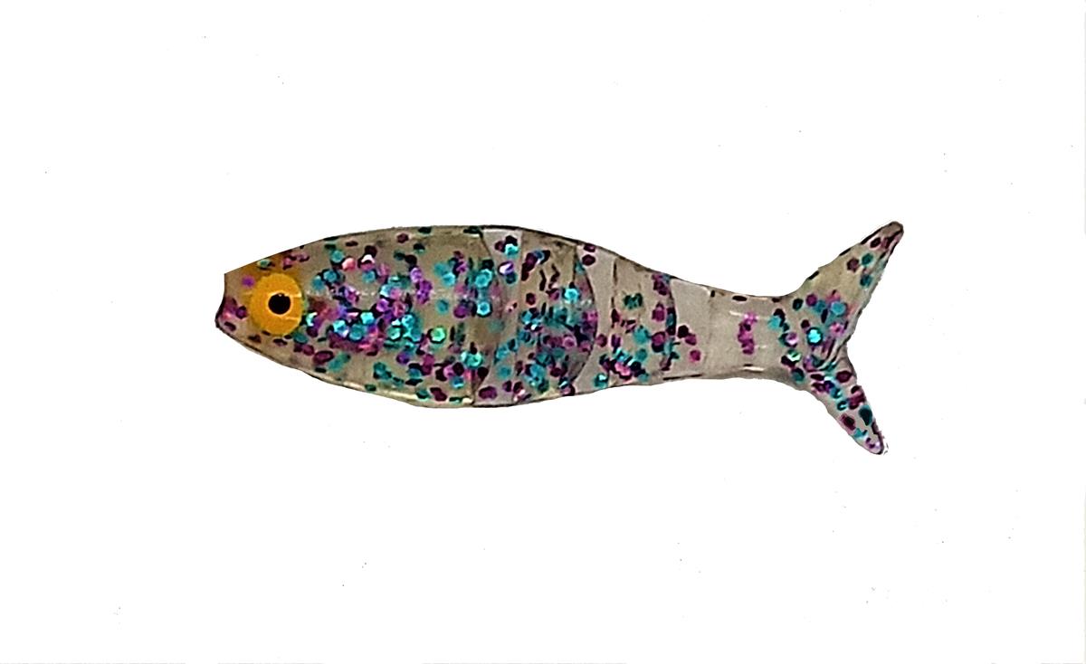 Albastar Killer Shad 55 mm Simli Bakır Silikon Balık 