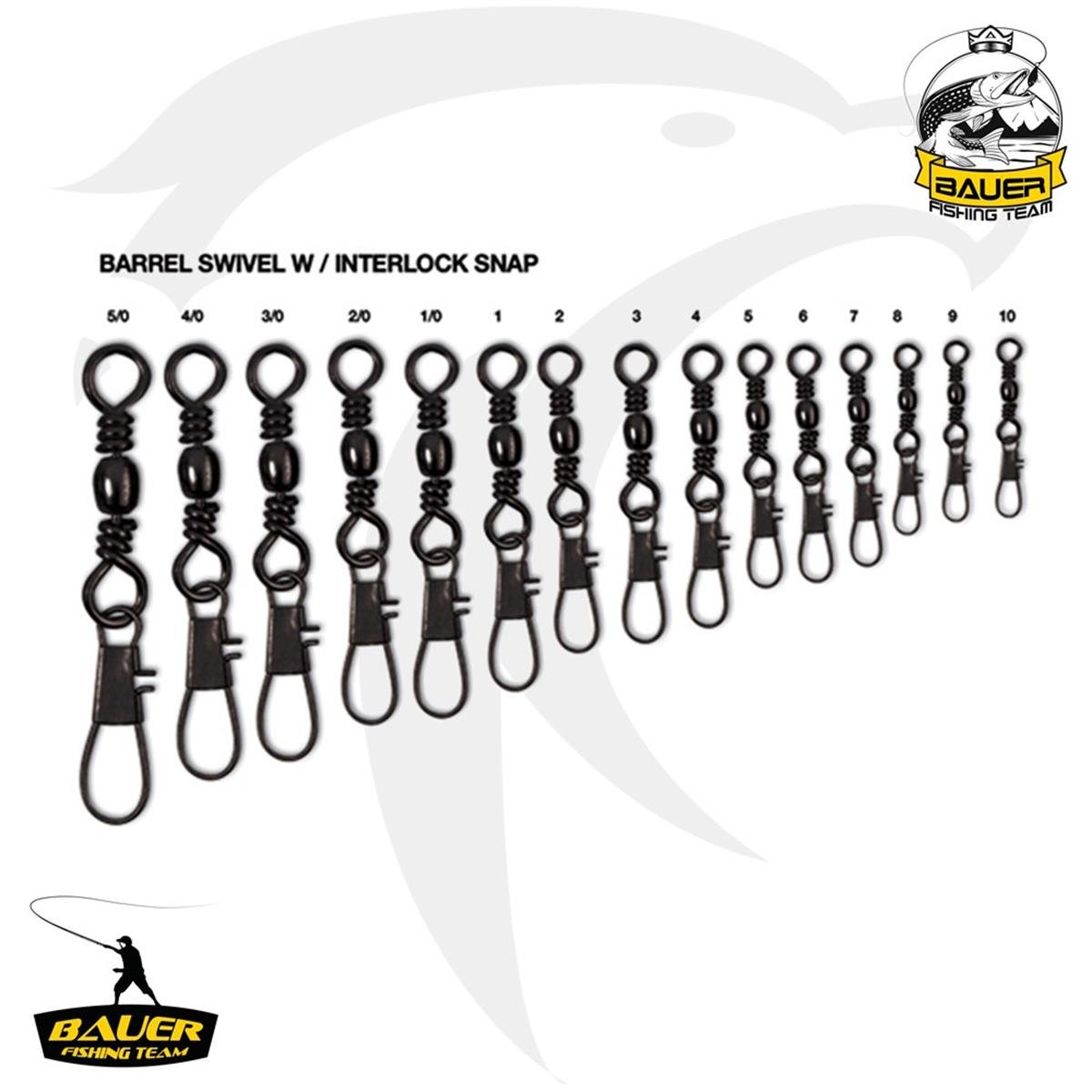 Bauer Barrel Swivel With Interlock Snap S:8