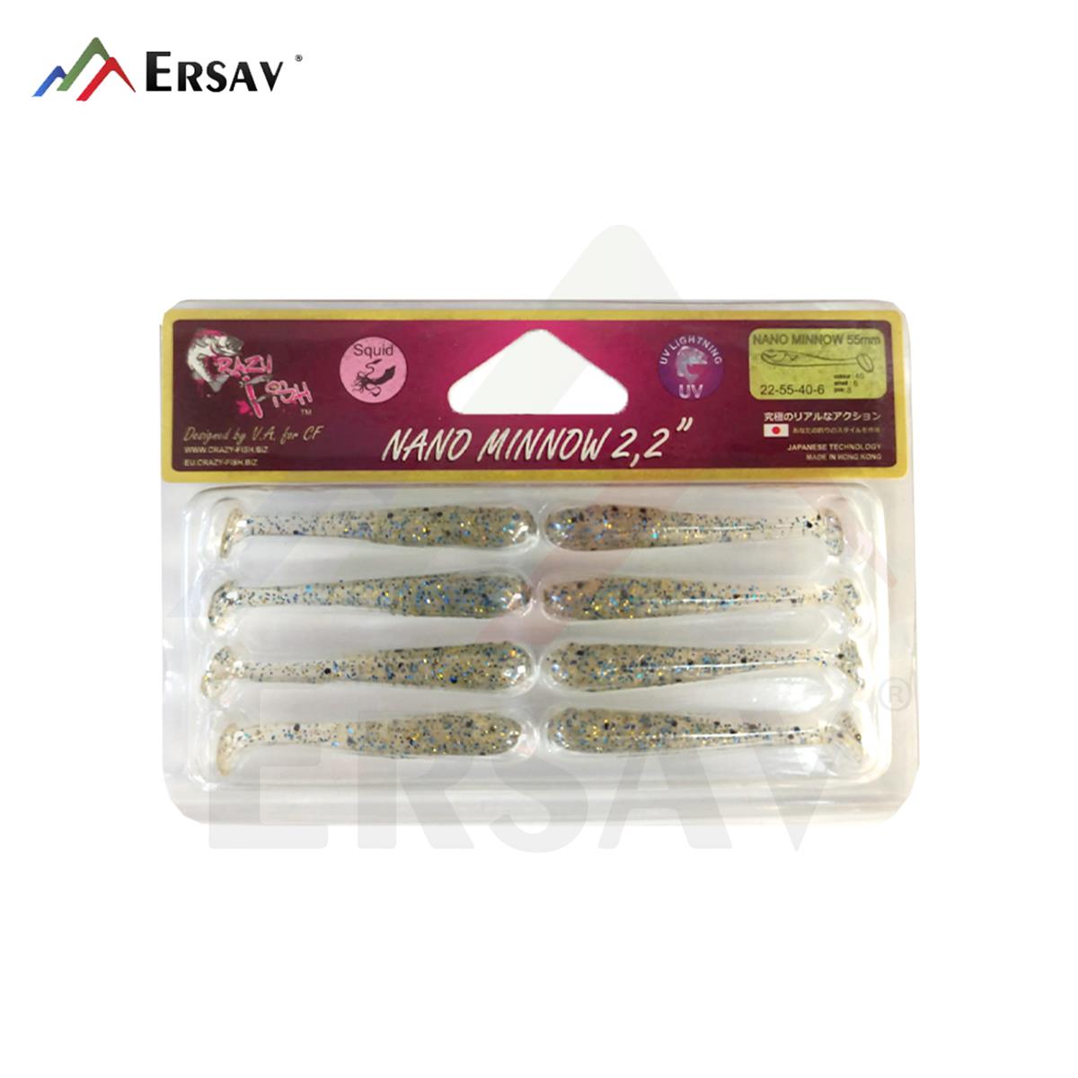 Crazy Fish Nano Minnow 2.2 55 mm Silikon Yem C:40