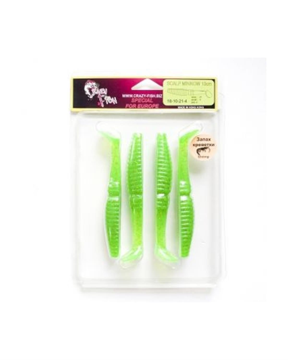 Crazy Fish Scalp Minnow 100 mm Silikon Yem C:21